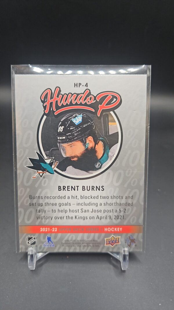 21-22 UD Series 1 Hundo P HP-4 Brent Burns - Image 2