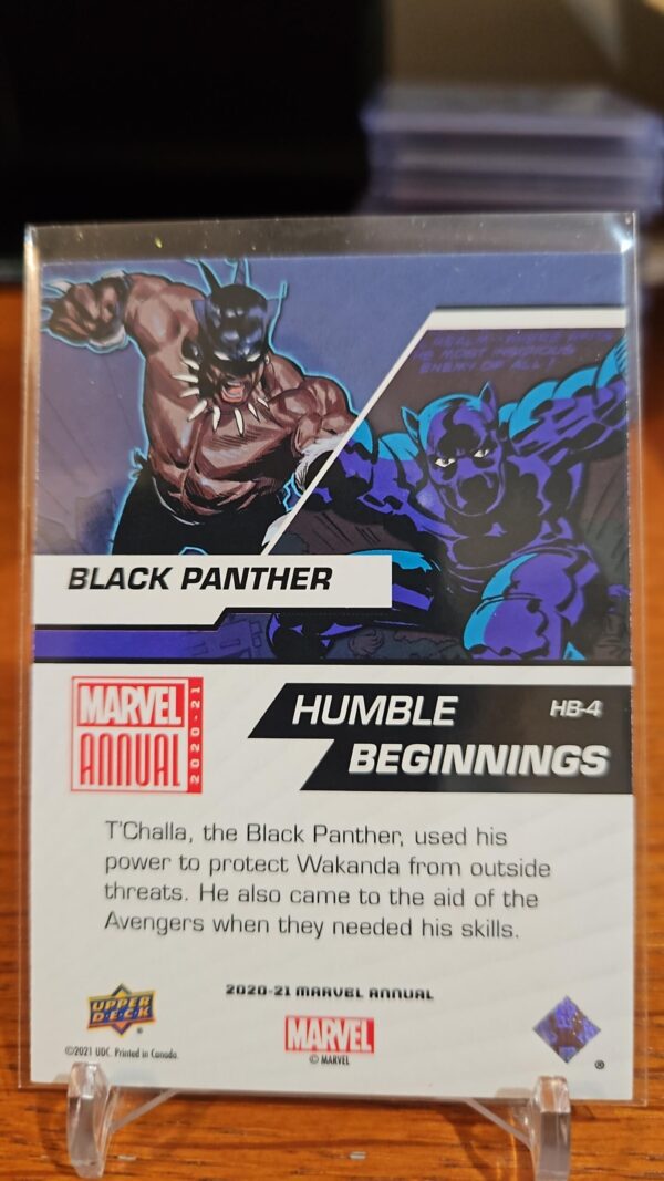 2020-21 Upper Deck Marvel Annual Humble Beginnings Black Panther #HB-4 - Image 2