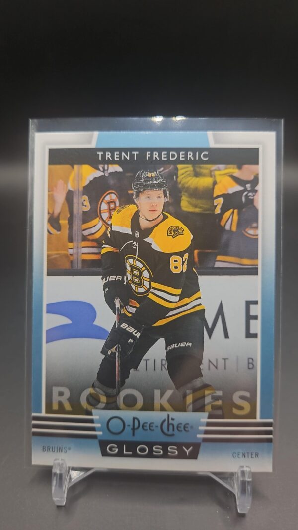 2019-20 O-Pee-Chee Glossy Rookies Trent Frederic Rookie Boston Bruins #R-9