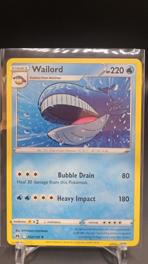 Wailord 032/159 Rare Crown Zenith Pokemon TCG English