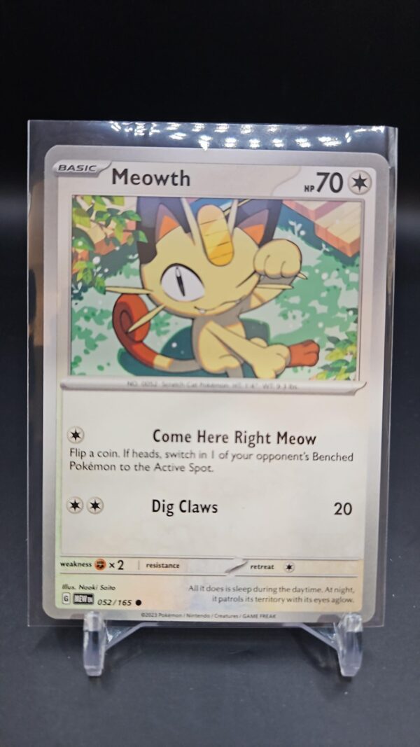 Meowth 052/165 NM - Scarlet and Violet 151 Pokemon TCG