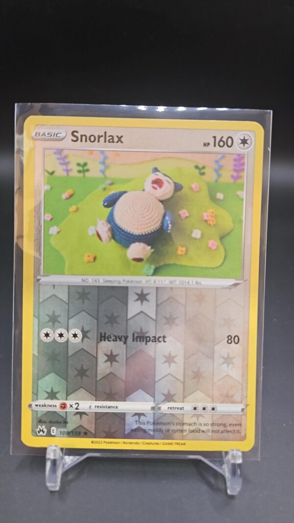 Snorlax 109/159 Rare Reverse Holo NM English Pokemon Crown Zenith