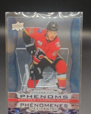 2020-21 Upper Deck Tim Hortons Clear Cut Phenoms Matthew Tkachuk #CC-4, Flames rookie card, Clear Cut Phenoms RC, NHL rookie, Tim Hortons hockey