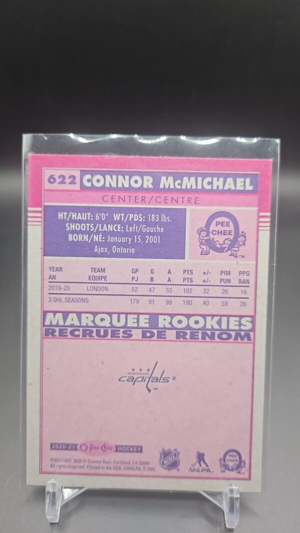 2020-21 O-Pee-Chee Marquee Rookies Retro Connor McMichael #622 - Image 2