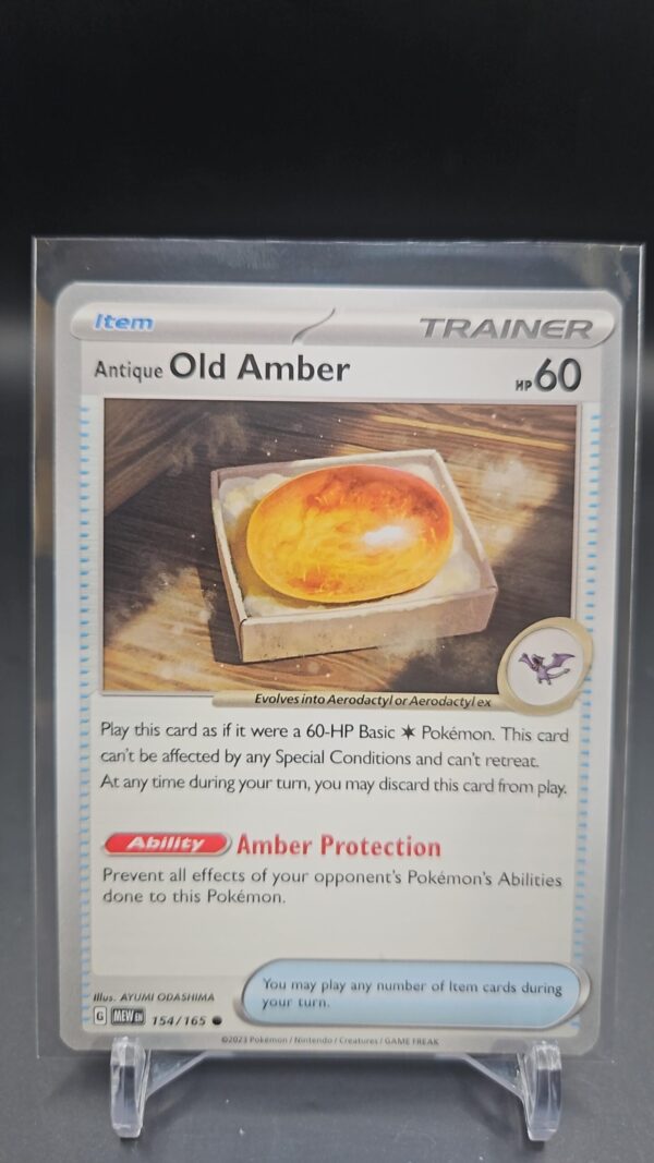 Antique Old Amber 154/165 Scarlet & Violet 151 Pokemon tcg Eng