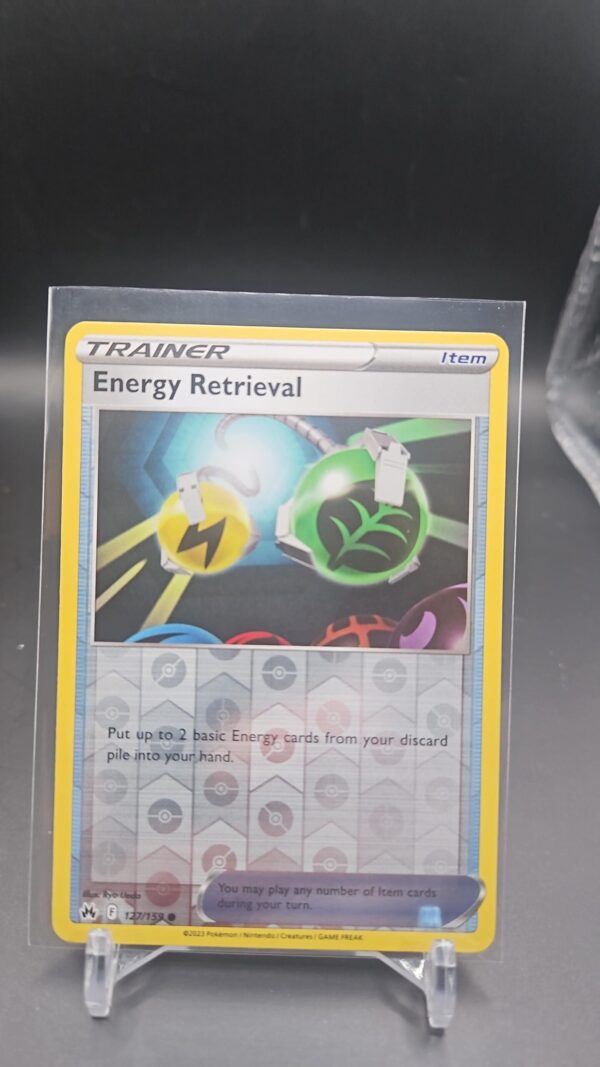 Reverse Holo Energy Retrieval 127/159 Common Crown Zenith Pokemon TCG