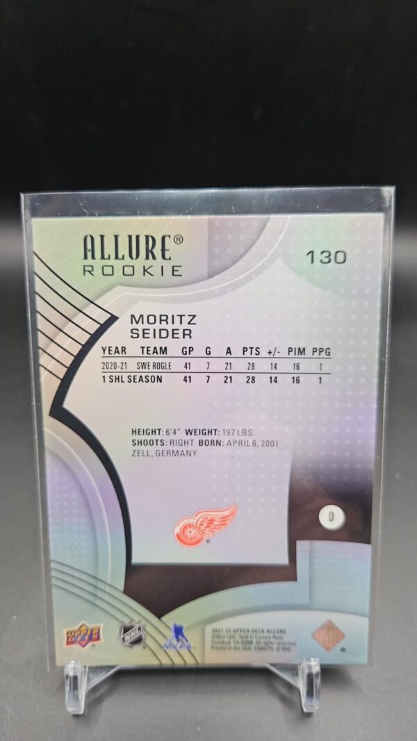 2021-22 Upper Deck Allure Rookie #130 Moritz Seider RC - Image 2