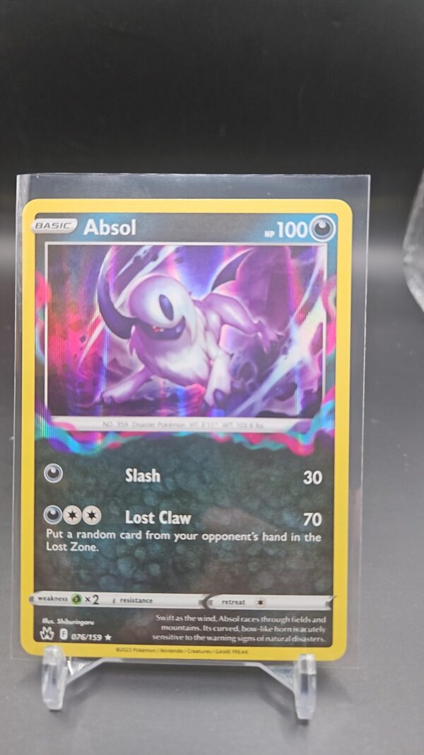 Absol 076/159 - Crown Zenith - Holo Rare Pokemon Card - Near Mint
