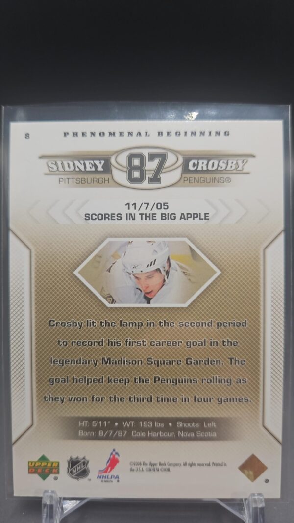 2005-06 Upper Deck Phenomenal Beginning Sidney Crosby Sidney Crosby #8 - Image 2