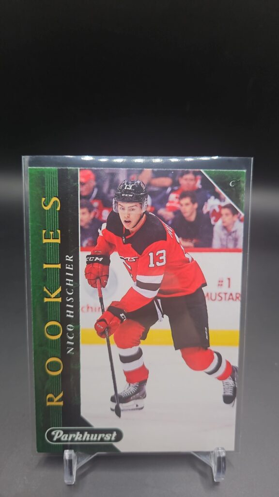 2017-18 Upper Deck Parkhurst Rookie Green Parallel Nico Hischier #PR-6 Card