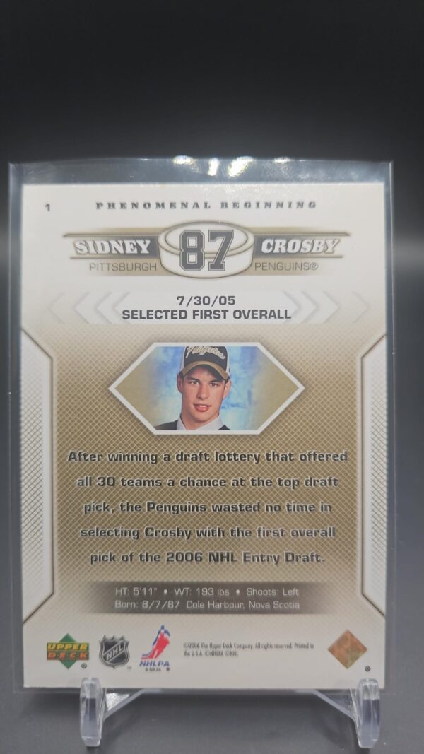 2005-06 Upper Deck Phenomenal Beginning Sidney Crosby Sidney Crosby #1 - Image 2