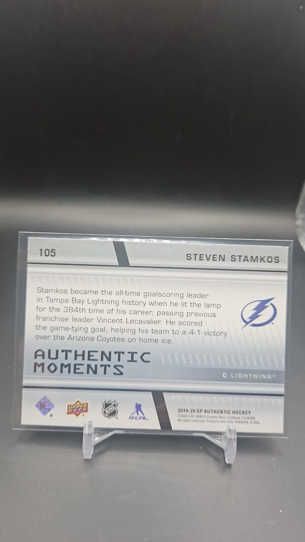 Steven Stamkos #105 - 2019-20 SP Authentic - Authentic Moments - Image 2