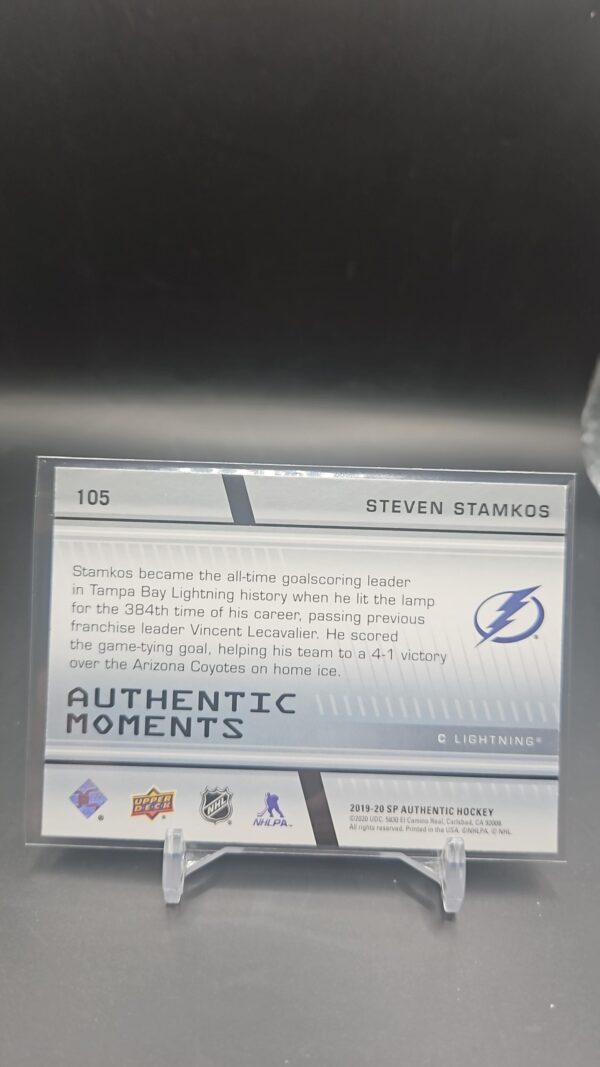 Steven Stamkos #105 - 2019-20 SP Authentic - Authentic Moments - Image 2