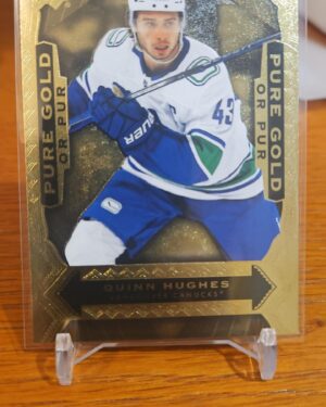 2024-25 Upper Deck Tim Hortons Pure Gold #PG-1 Quinn Hughes hockey card