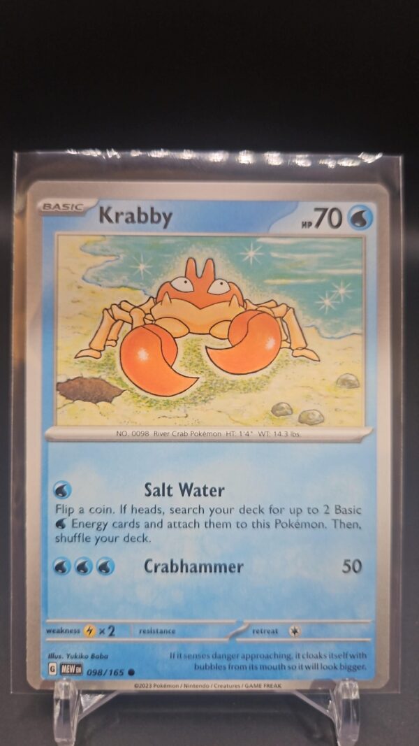 Pokemon TCG Krabby 098/165 Scarlet & Violet 151 Common Regular Card