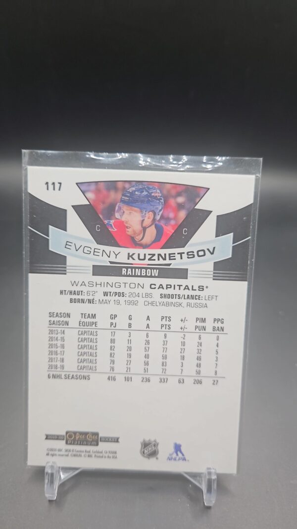 2019 O-Pee-Chee OPC Platinum Evgeny Kuznetsov Rainbow #117 Capitals - Image 2