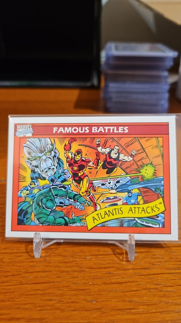1990 Impel Marvel Universe #104 Famous Battles - Atlantis Attacks