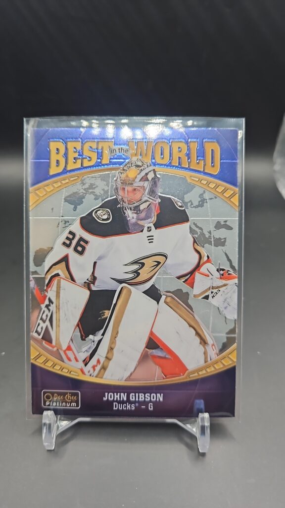 2019-20 O-Pee-Chee Platinum Best in the World John Gibson #BW-1 Card