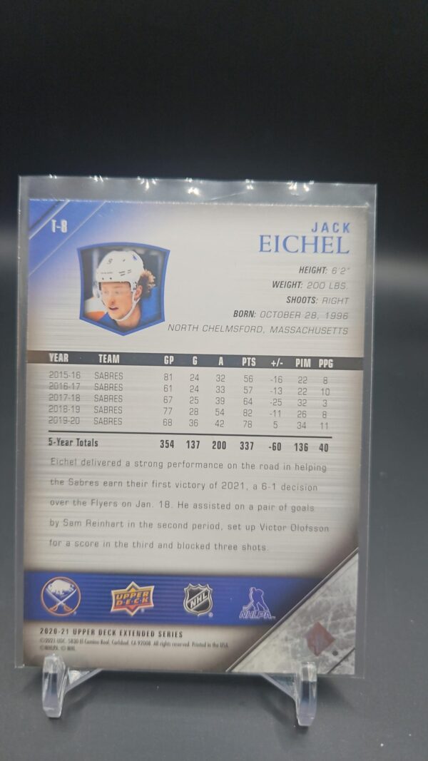 2020-21 Upper Deck EXTENDED 2005-06 TRIBUTE #T-8 JACK EICHEL - Image 2