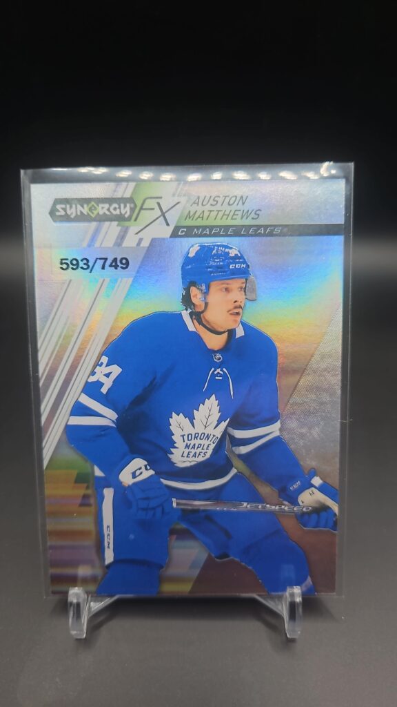 Auston Matthews Upper Deck Synergy FX 2020-21 #FX-1 /749 Toronto Maple Leafs hockey card