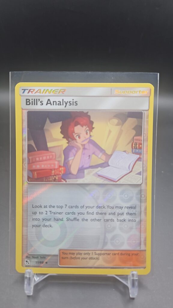 Bill’s Analysis 51/68 Reverse Holo Hidden Fates Pokémon Card Front