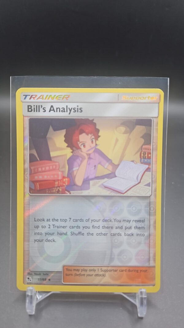 Bill's Analysis 51/68 Reverse Holo Hidden Fates Pokemon