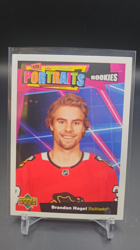 2020-21 Upper Deck Series 2 UD Rookie Portraits Brandon Hagel #P-78, Blackhawks rookie card, UD Rookie Portraits RC, NHL rookie, Upper Deck hockey