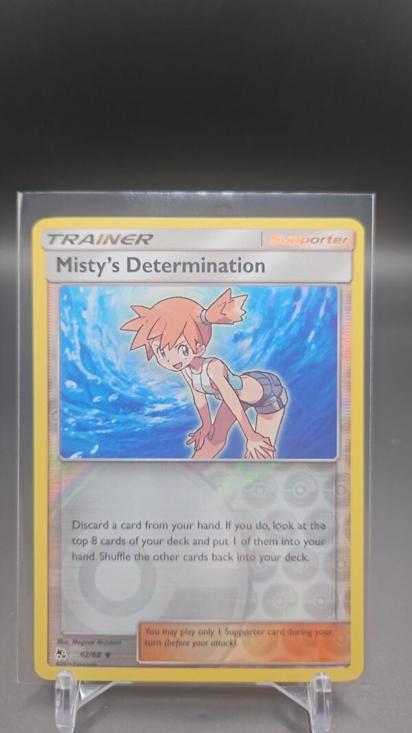 POKEMON MISTY'S DETERMINATION 62/68 REVERSE HOLO HIDDEN FATES NEAR MINT