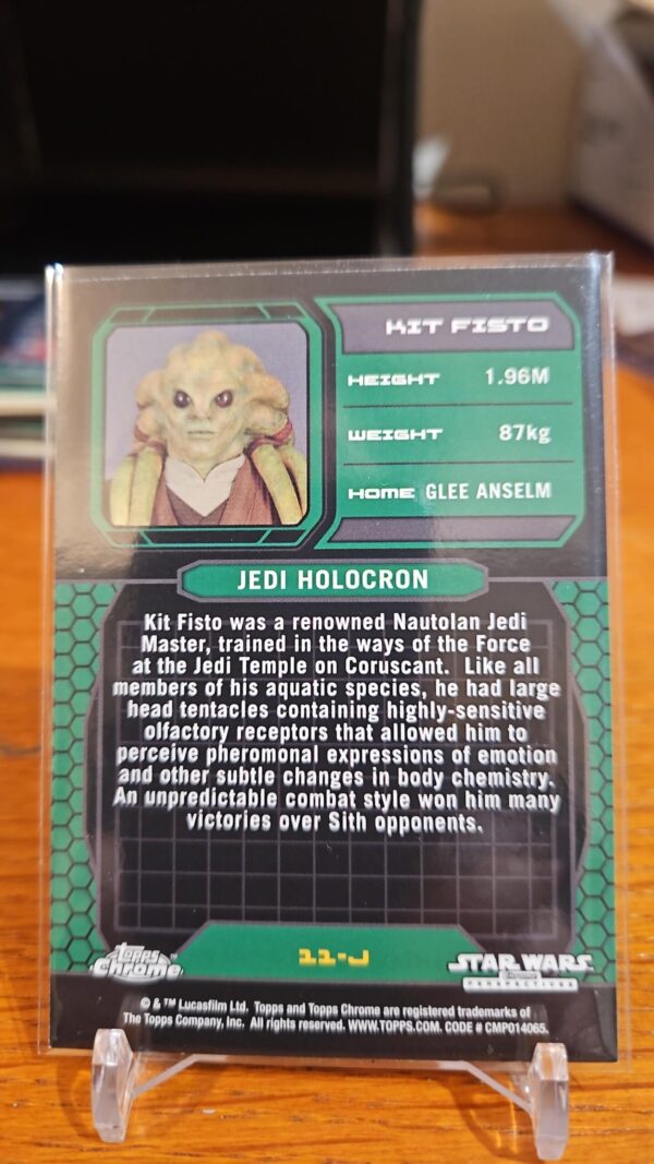 2015 Topps Star Wars Chrome Perspectives: Jedi vs Sith Refractor Kit Fisto#11-j - Image 2