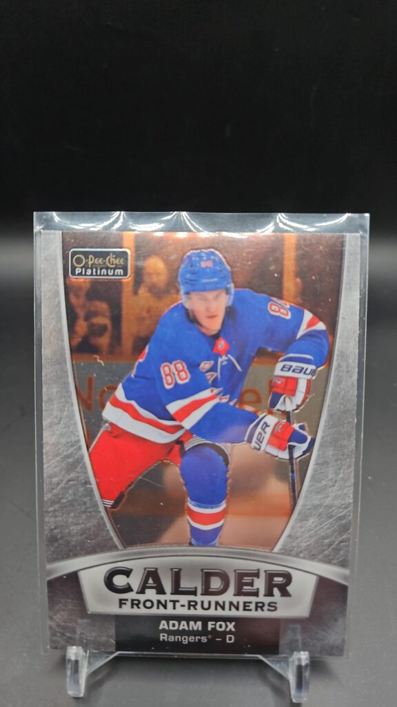 Adam Fox 2019-20 O-Pee-Chee Platinum Calder Front-Runners #CF-6 rookie card