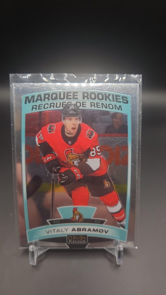 2019-20 O-Pee-Chee Platinum Marquee Rookies Vitaly Abramov #189 Card