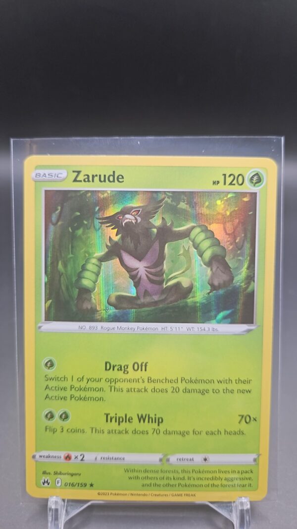Zarude - 016/159 - Holo Rare - Crown Zenith - NM Pokemon Card