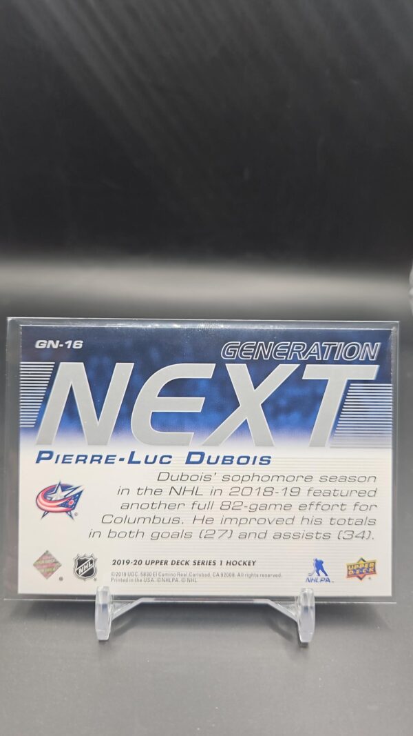 2019-20 Upper Deck Generation Next Pierre-Luc Dubois #GN-16 - Image 2
