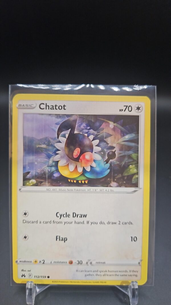 Chatot 112/159 Non Holo Common Crown Zenith Pokemon TCG Card