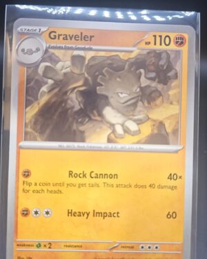 2023 Pokémon Scarlet & Violet 151 Graveler 075/165 uncommon card, classic Kanto rock-type, ideal for collectors and TCG set completion.