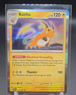 Raichu - 026/165 - Pokemon TCG Scarlet & Violet 151 (2023) - NM - Holo Rare
