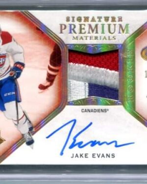 2020-21 Ultimate Collection JAKE EVANS /65 Premium Materials AUTO ROOKIE