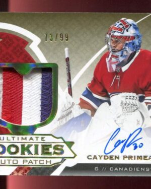 2019-20 ULTIMATE Rookies CAYDEN PRIMEAU #157 /99 AUTO ROOKIE PATCH