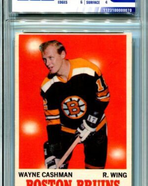 Wayne Cashman 1970-71 O-Pee-Chee #7 EGA EX+ hockey card, Boston Bruins