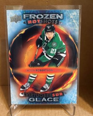 Jason Robertson Frozen HotShots #FH-16 Upper Deck Tim Hortons 10th Edition NHL hockey insert card, ideal for collectors and prospect investors.