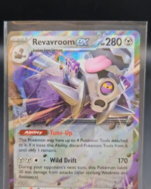 Pokémon TCG Revavroom EX 156/197 Obsidian Flames Double Rare card displayed in near mint condition, showcasing detailed double rare design, striking illustration, and collectible finish for fans.