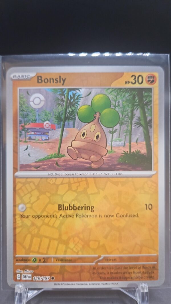 Bonsly - 110/197 - Reverse Holo - Obsidian Flames - Pokémon Card