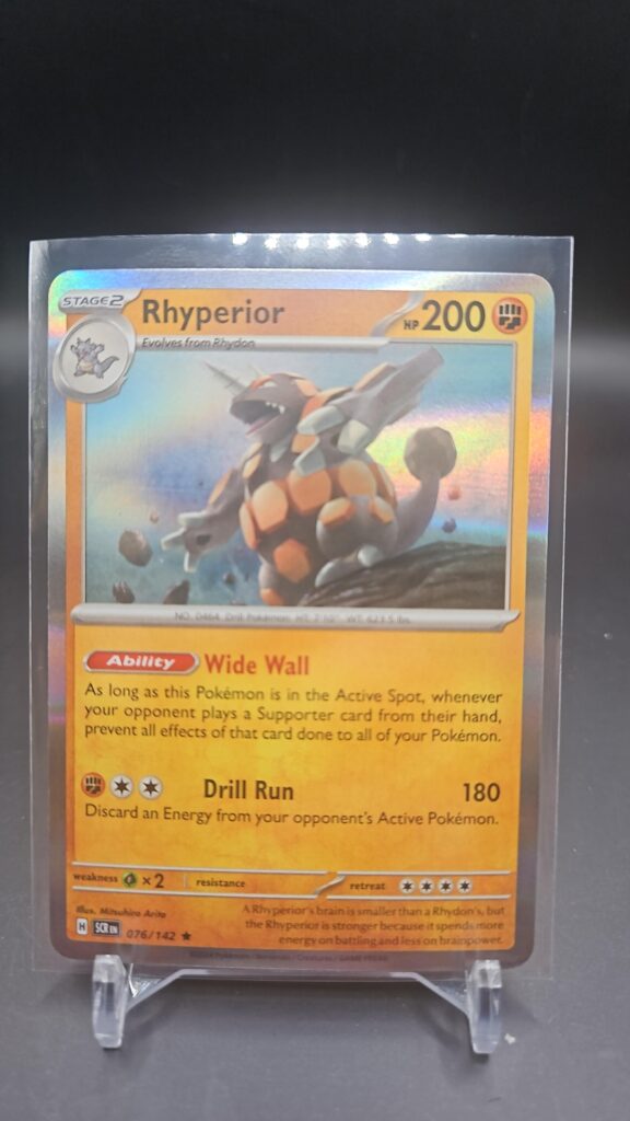 Rhyperior 76/142 Rare Holo Stellar Crown Pokémon TCG Card Front