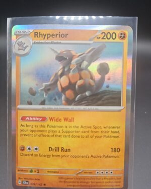 Rhyperior 76/142 Rare Holo Stellar Crown Pokémon TCG Card Front