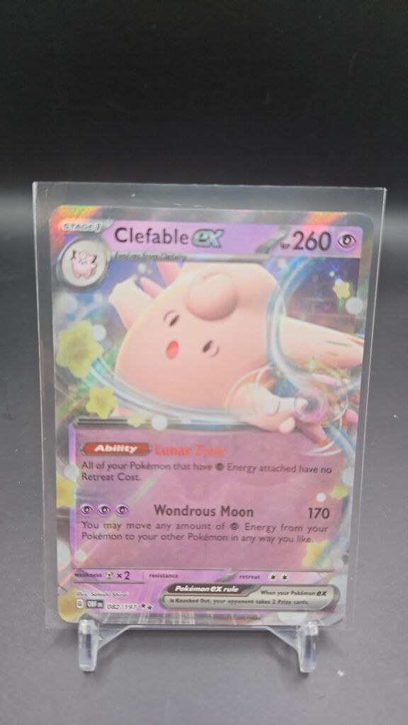 Clefable ex 082/197 Double Rare Obsidian Flames Pokémon Card Front