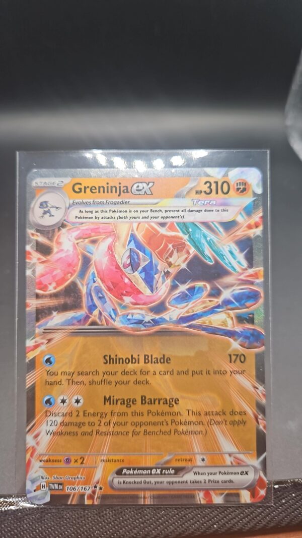Pokemon TCG - Greninja EX 106/167 SV06: Twilight Masquerade Double Rare Holo