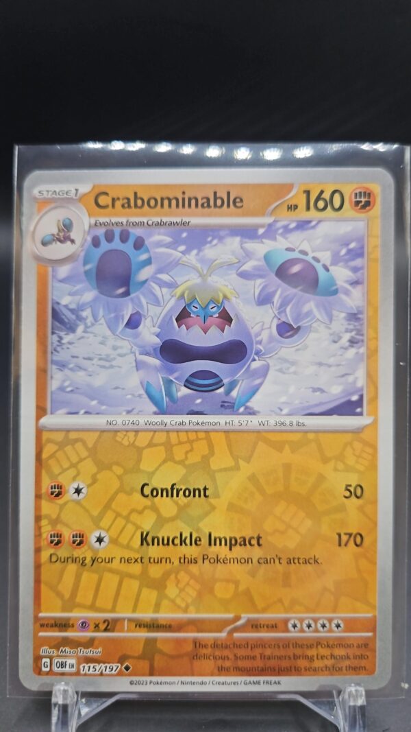 Crabominable 115/197 Obsidian Flames Reverse Holo Pokemon Card