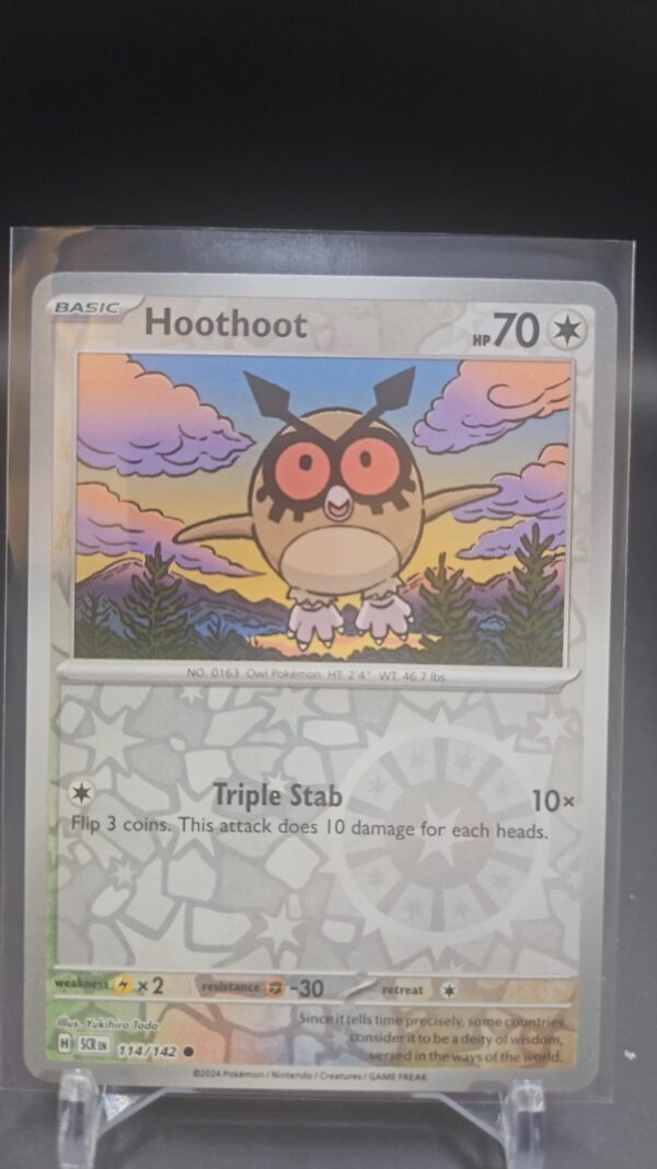 Pokemon TCG Card Hoothoot 114/142 S&V Stellar Crown Common Reverse Holo