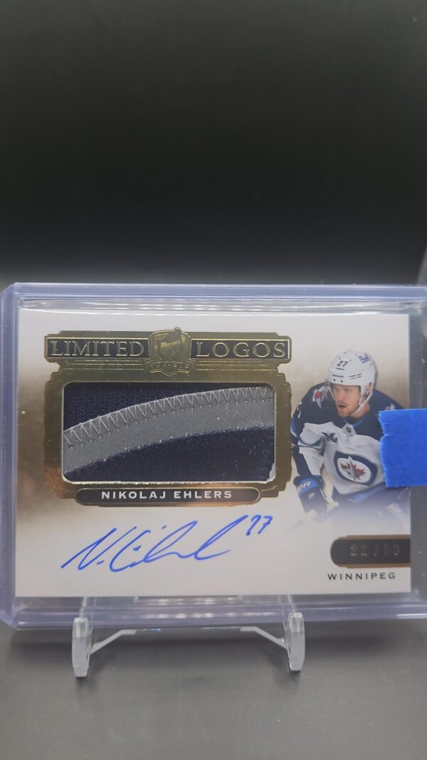 2020-21 UD The Cup Limited Logos Patch Auto /50 Nikolaj Ehlers #LL-NE Winnipeg Jets