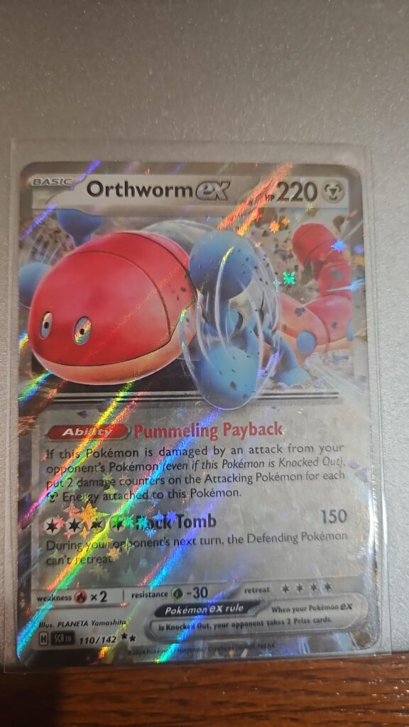 Orthworm EX 110/142 Holo Double Rare Stellar Crown Pokémon Card Front